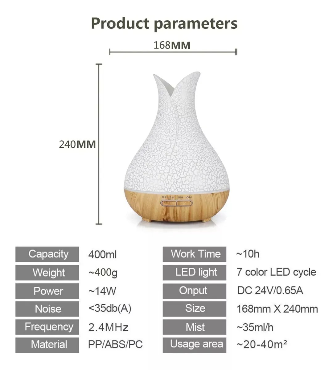 Miniatura 3 de HUMIDIFICADOR Difusor De Aromas Florero